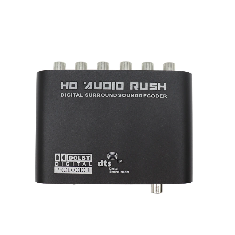 Digital to Analog 5.1 channel Stereo AC3 Audio Converter Optical SPDIF Coaxial AUX to 6 RCA Decoder Amplifier