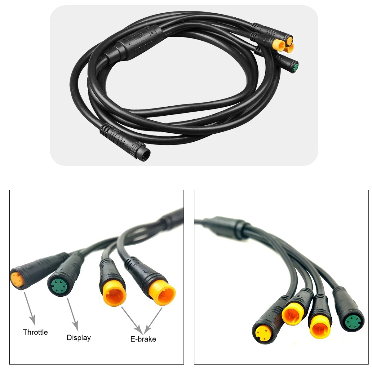 Ebike KT LCD6 Color Display 36V/48V LCD7C Display with Waterproof Plug Color Screen Meter for Electric Bicycle Conversion Kit
