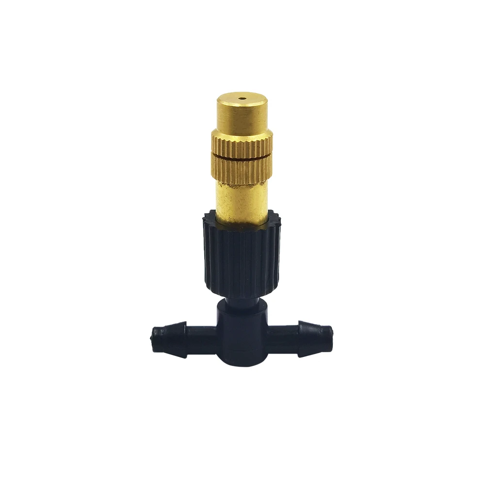 15-250Pcs Micro Drip Irrigation Misting Brass Nozzle Garden Spray Cooling Parts Copper Sprinkler with Thread Barb Tee Connector 3