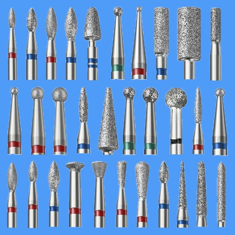 

1pcs Ceramics Diamond Nail Drill Milling Cutters For Manicure Nail Drill Bit Cuticle Clean Tools Nail File Grinding Head Accesso