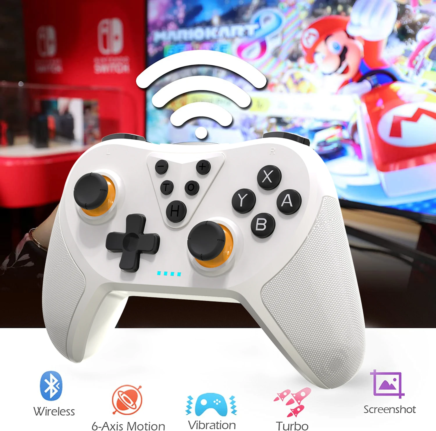 Wireless Controller Gamepad With Turbo Motion 