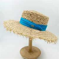 Summer Straw Hat 2024 New Flat Top French Straw Hat Elegant Women's Outdoor Vacation Sun Hat Summer Hat 모자 gorras beach - Image 6