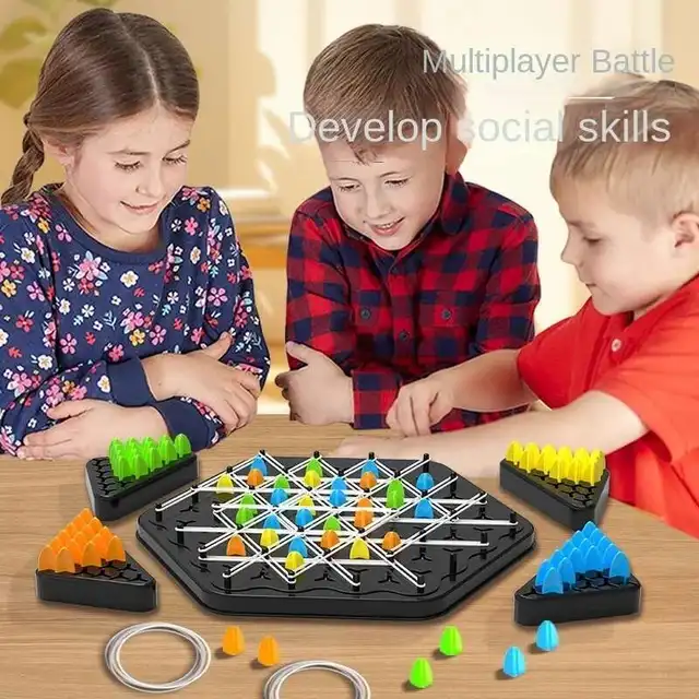 Chaîne Triangle Chess Splendor Duel Jeu de société Jeu de stratégie pour enfants et adultes Jeu familial amusant Jeu de table de piste d'échecs logique 6