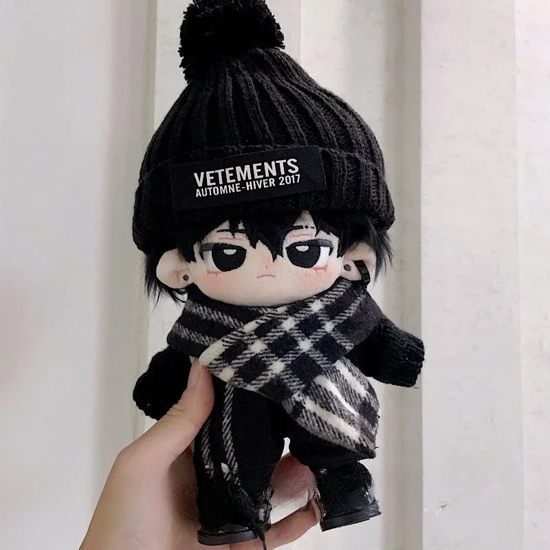 Cool Handsome Fashion Trend Clothes Set 20cm Plush Cotton Stuffed Doll No Attribute Costume Accessories Outfit Birthday Gift 2