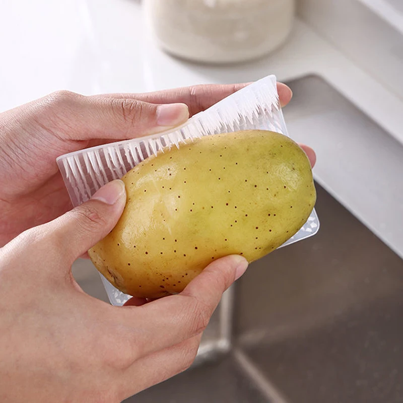 New Finger Set Fruit Vegetable Brush Kitchen Flexible Vegetable And Fruit Cleaning Brush Household Sink Cutting Board Gap