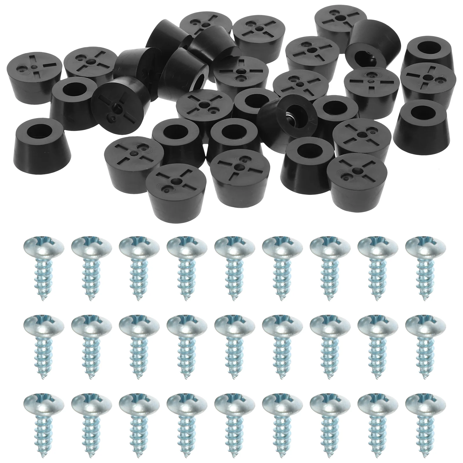 

60 Pcs Increased Furniture Heightening Pads Nail on Glides Rubber Chair Feet Protectors