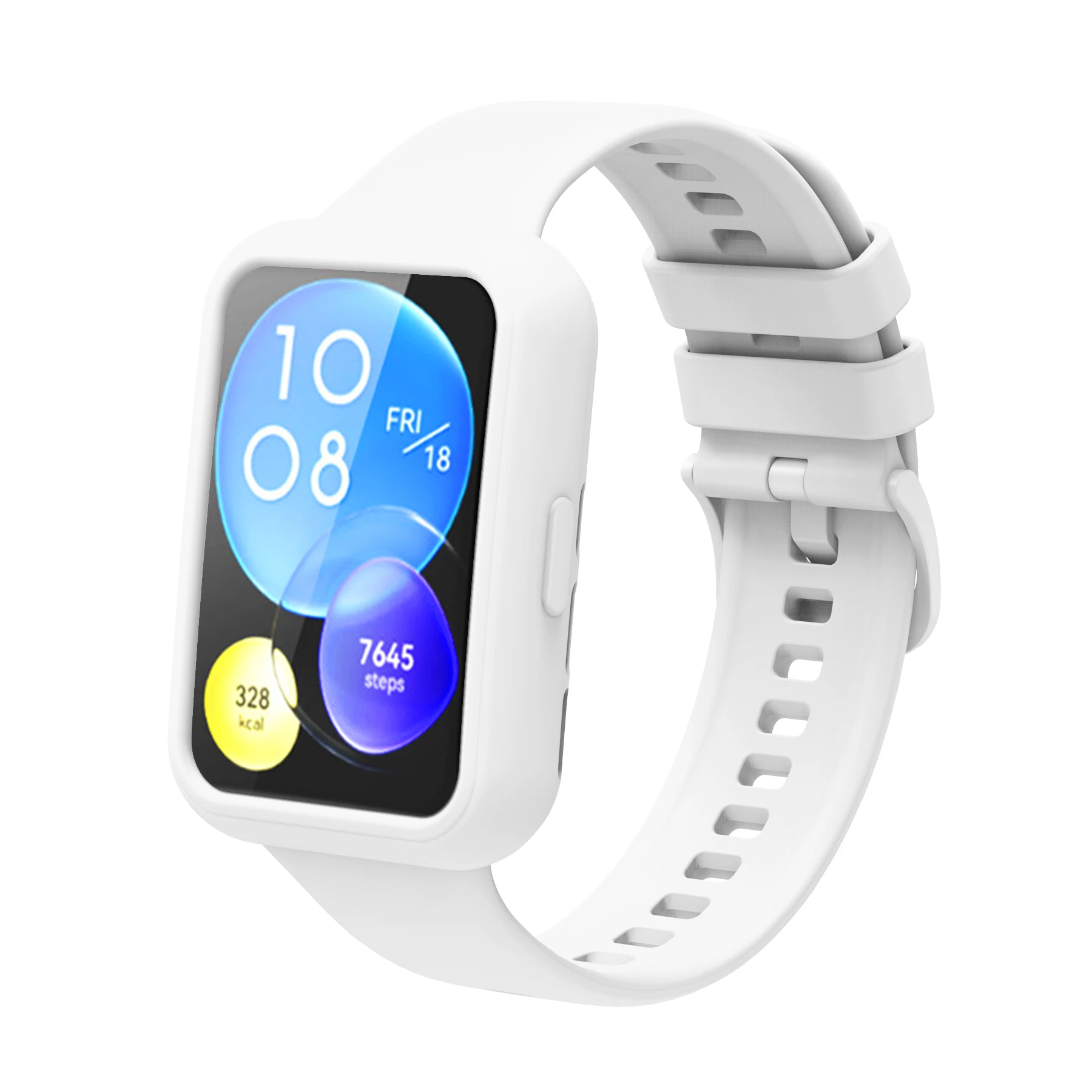 Enhanced Silicone Strap with Protective Case for Smartwatch Replacement Band
