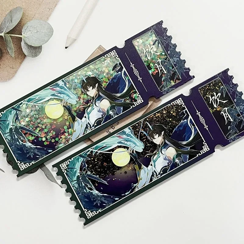 

Game Anime Honkai: Star Rail Cosplay Imbibitor Lunae Dan Heng Cartoon Acrylic Flowing Quicksand Ticket Root Student Gifts