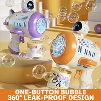 Fully Automatic Bubble Blowing Machine Children's Handheld Gun Gatling 2023 New Boys and Girls' Toy Electric Popular Online 1