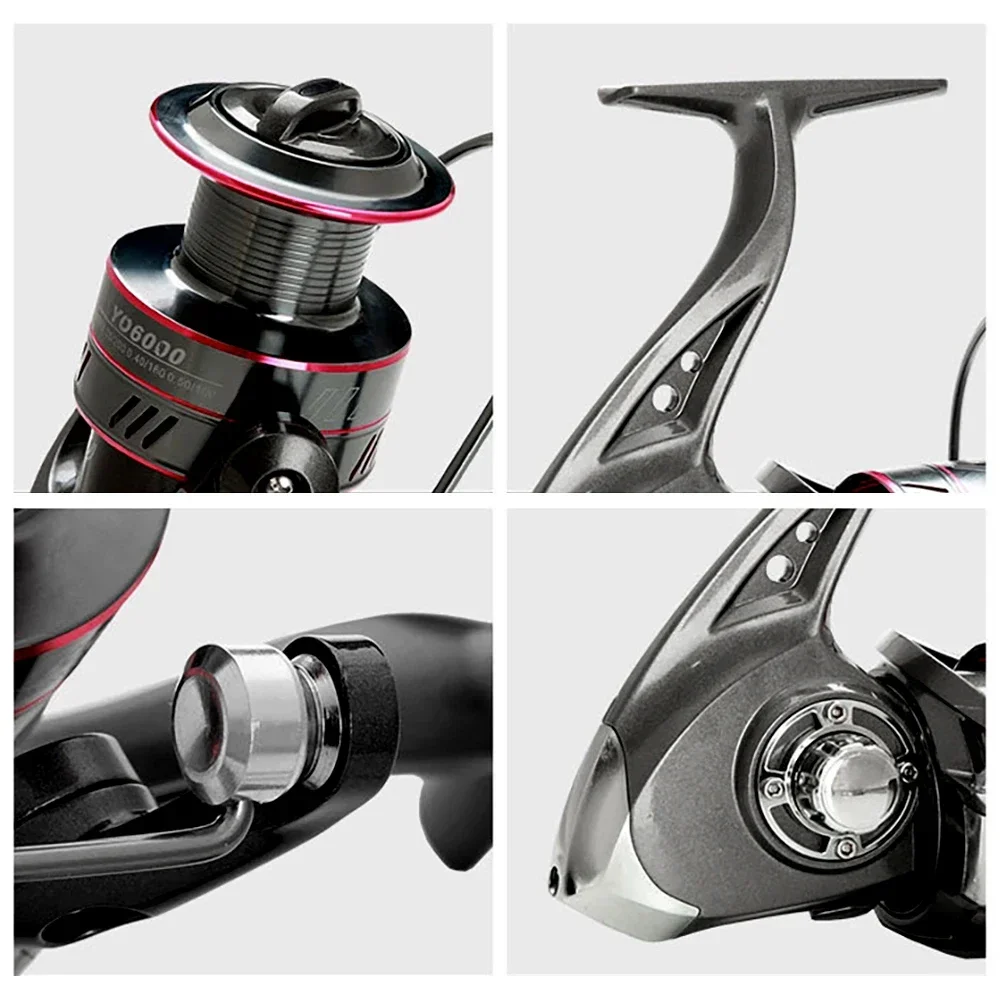 Metal Spool Spinning Fishing Reel Ultralight Max 12KG Reel Right/Left Interchangeable Handle 1000-7000 High Speed Gear 5.2:1 5