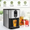 Self Dispensing Nugget Ice Maker Countertop, 56 Lbs/24H Soft Chewable Ice, Pebble Ice Maker with Self-Cleaning, One-Button 4