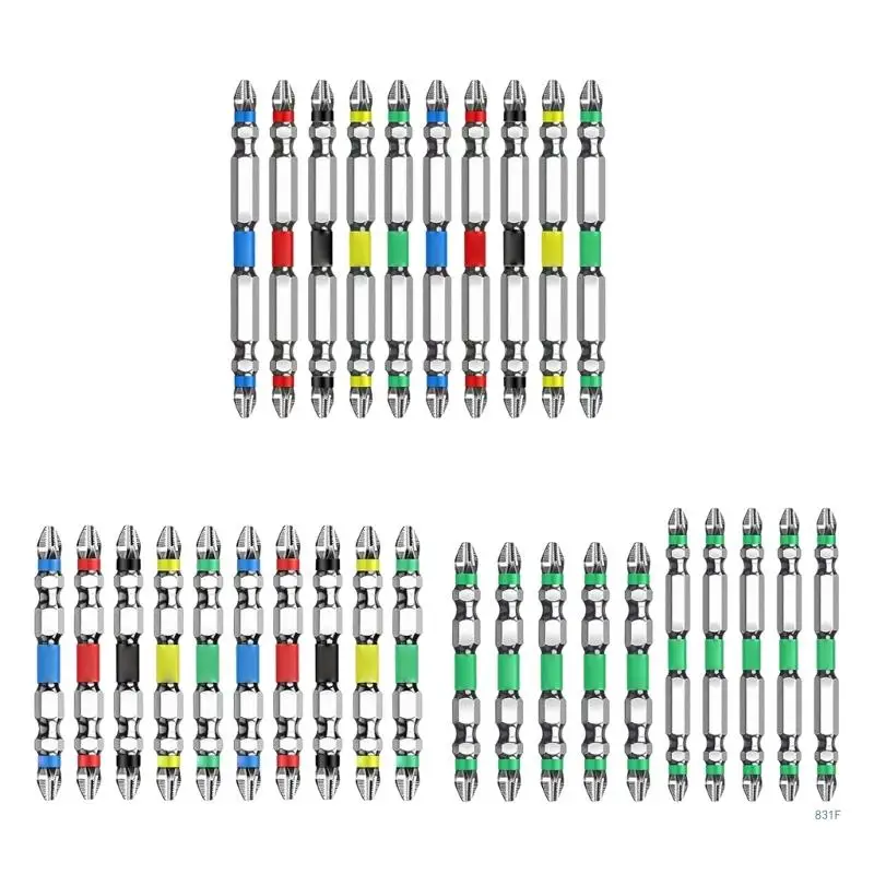

10Pcs Magnetic Cross Bit Set Impact Double Head Hardness Screwdriver Bit Screw Driver Electrician Hand Tools 65/100mm
