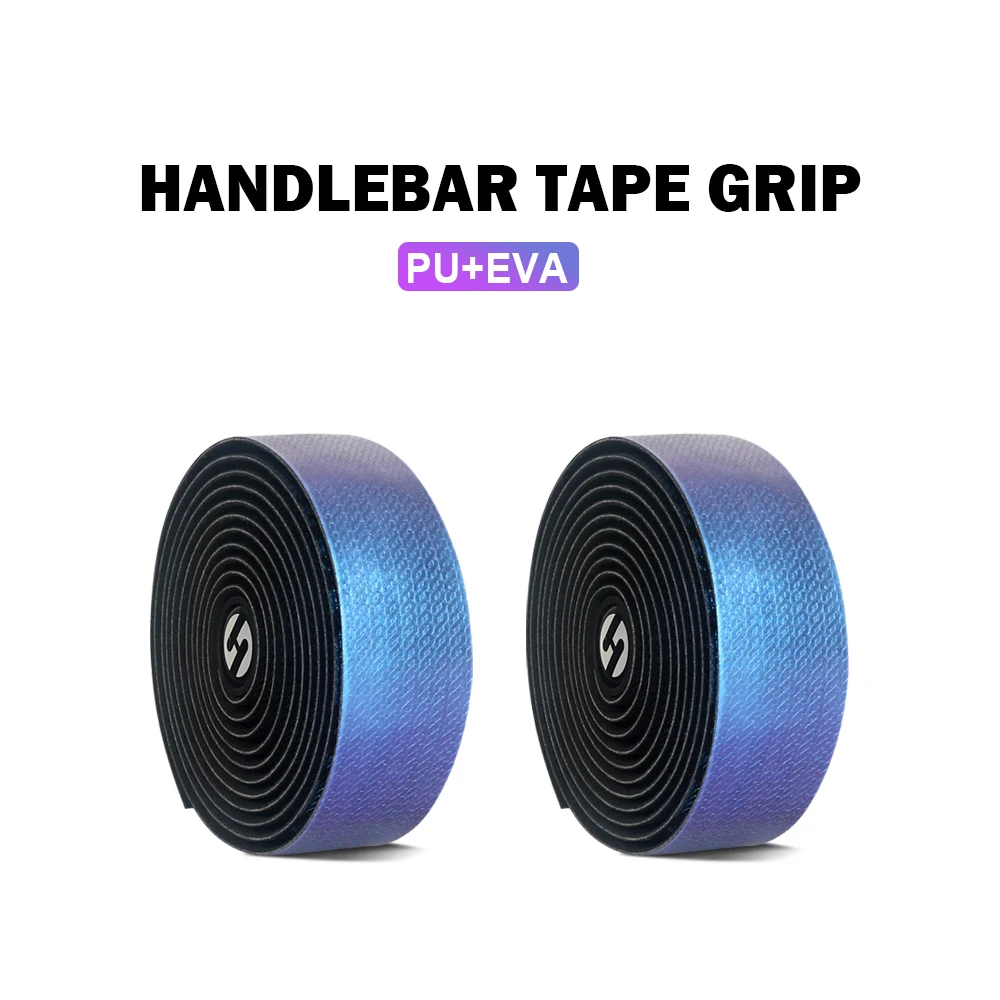 Road Bike Noctilucent Speed Handlebar Tapes Light Reflective Dazzle Cycling Bar Tape PU Leather Colorful Bicycle Fork Grip Tape bike handlebar tape
