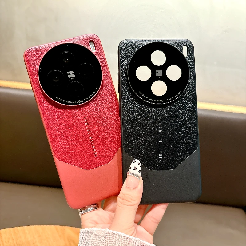 Premium Luxury Leather Phone Case with Ultra Matte Finish and Plating Accents