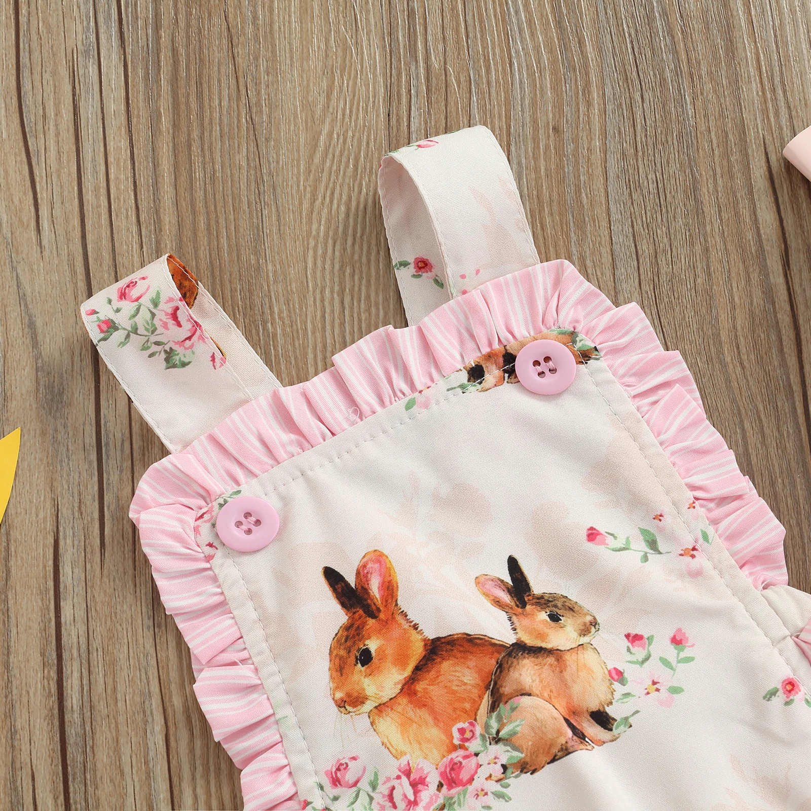 Suspender Overalls Baby Girl Bunny Easter Rabbit Romper Egg Short Sleeveless Onesies Baby Jumpsuit Infant Pajamas Summer Clothes Trendy Clothes Purpl
