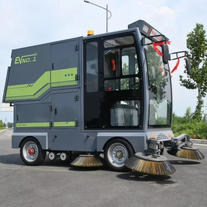 Road Sweepers Truck Street Sweeper Machine Industrial Electric Vacuum Sweeper for Municipality 5
