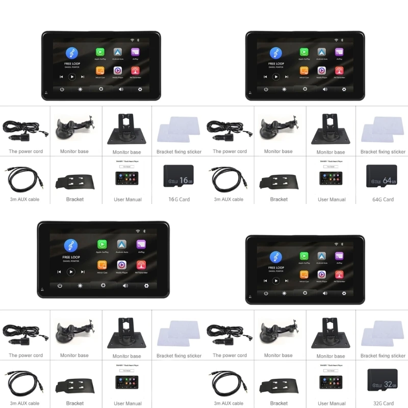 

Car Carplay MP3-Player Bluetooth-compatibe USB Auto Stereo-Audio-Stereo Radio 7" F19A