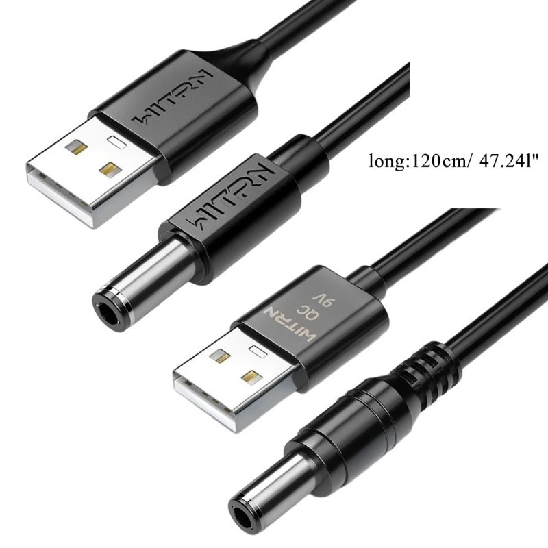 USB-A QC3.0 PD-12V 9V   ڵ DC5.5x2.5mm   ̺