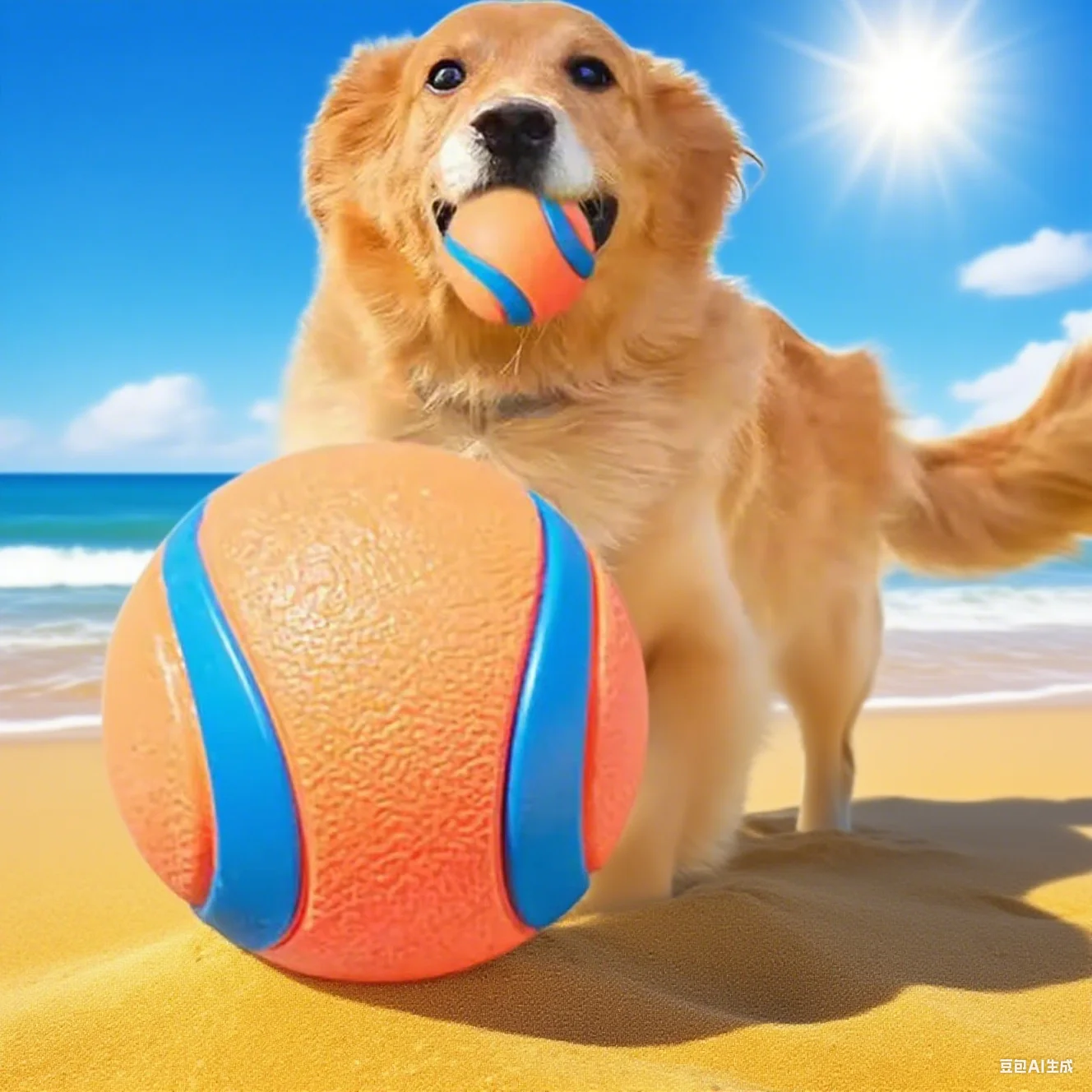 Balle jouet résistante pour animaux de compagnie, balle à mâcher pour chiots, balle élastique solide, accessoires pour animaux de compagnie GWFD09_voghion.com