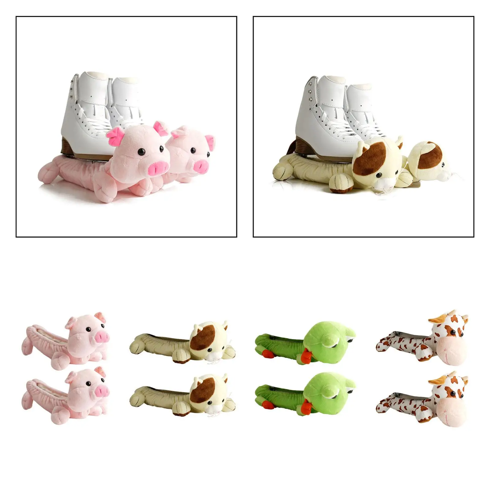 Ice Skate Blade Covers, Skating Cover, Soft Plush Animal Skate Blade Protector Covers for Hockey Skates/ Figure Skates