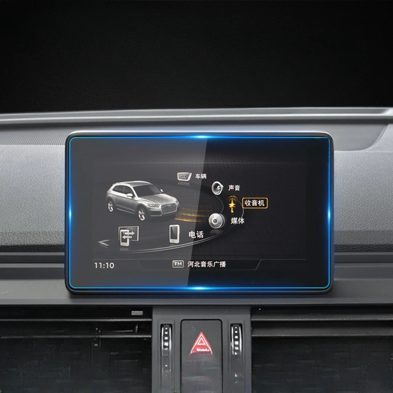 

For Audi Q5L 2018 2019 2020 Tempered Glass Navigation Screen Protector LCD Touch Display Film interior Car Accessories
