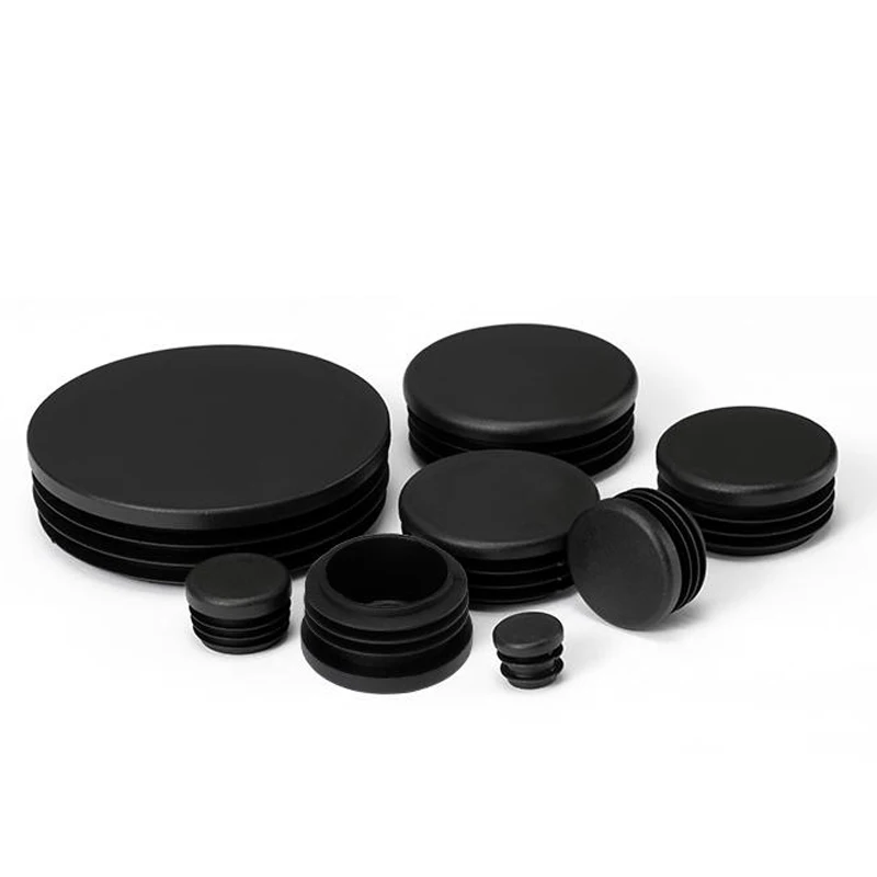 Pipe End Cap Round Plastic Blanking Tube Pipe Inserts Chair Table Feet Decorative Dust Cover