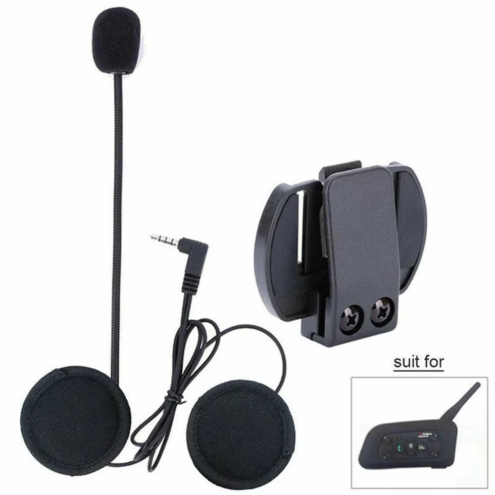 

Durable Helmet Headset Black V6 1200M 3.5mm Jack Plug ABS Accessories For BT Motorbike Intercom Interphone Parts