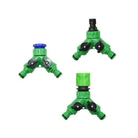 

Garden tap water splitter 2-way Female 1/2 3/4 hose Y splitter watering adjustable switch 1pcs