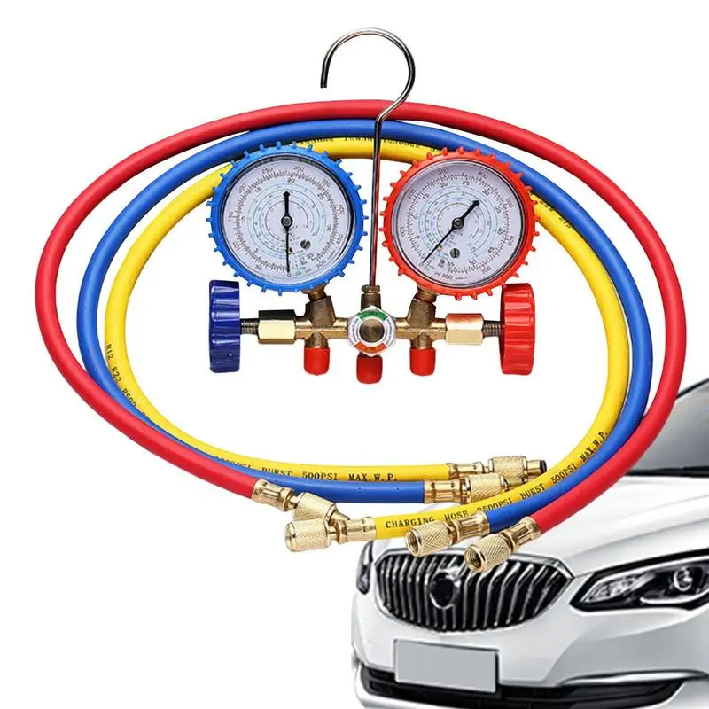 

Car Air Conditioning R134A Refrigerant Recharge Measuring Hose With Gauge R12 R22 R134a R502 Manifold Gauge Set For Vehicles
