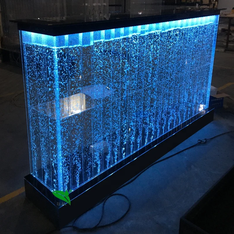 マルチカラーチェンジ水族館ウォーターバブル壁、LEDバー家具