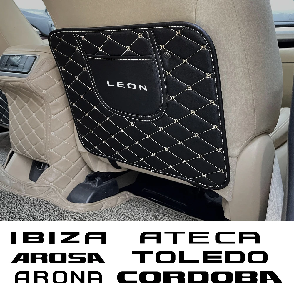 1PCS Car Seat Anti Kick Pad Car Accessories For Seat Leon Ibiza Ateca Arona Cordoba Toledo Altea Alhambra Arosa Exeo Mii Tarraco