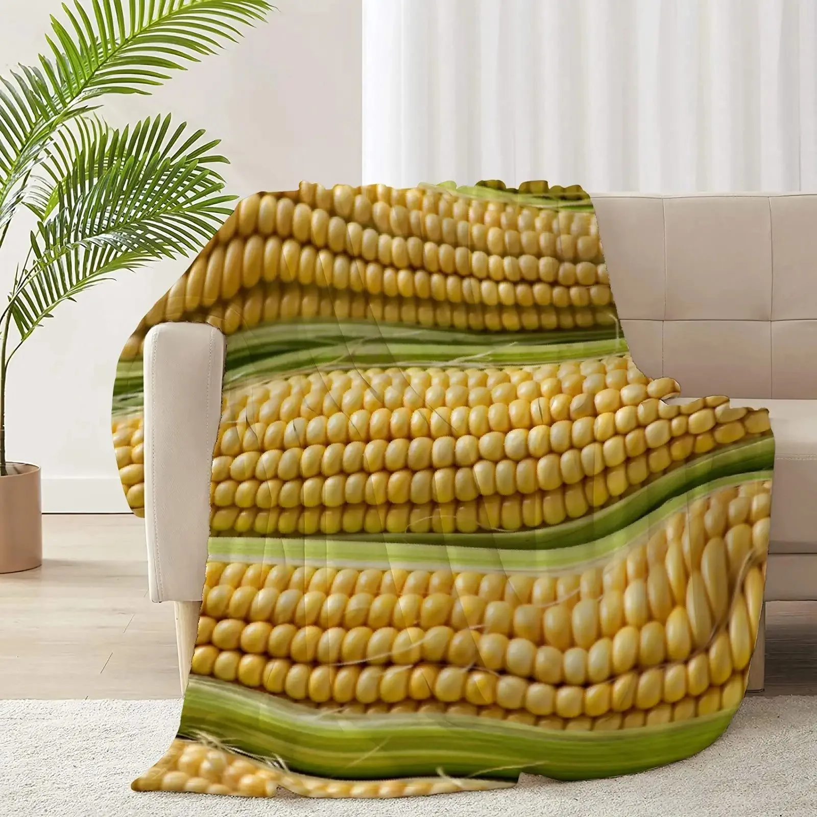 

Corn Blanket Food Throw Blanket for Sofa Couch Chair and Bed Flannel Lightweight Soft Warm Good Gifts for Boys and Girls or Pet