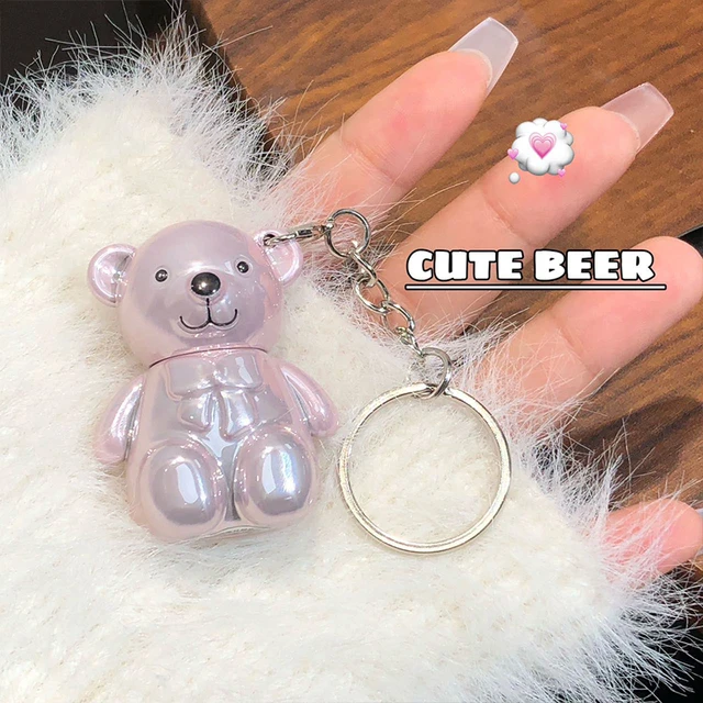 ART VALUE Bear Doudoun Velour Lip Clay matte Mist Face with White grey pink keychain lip glaze 6