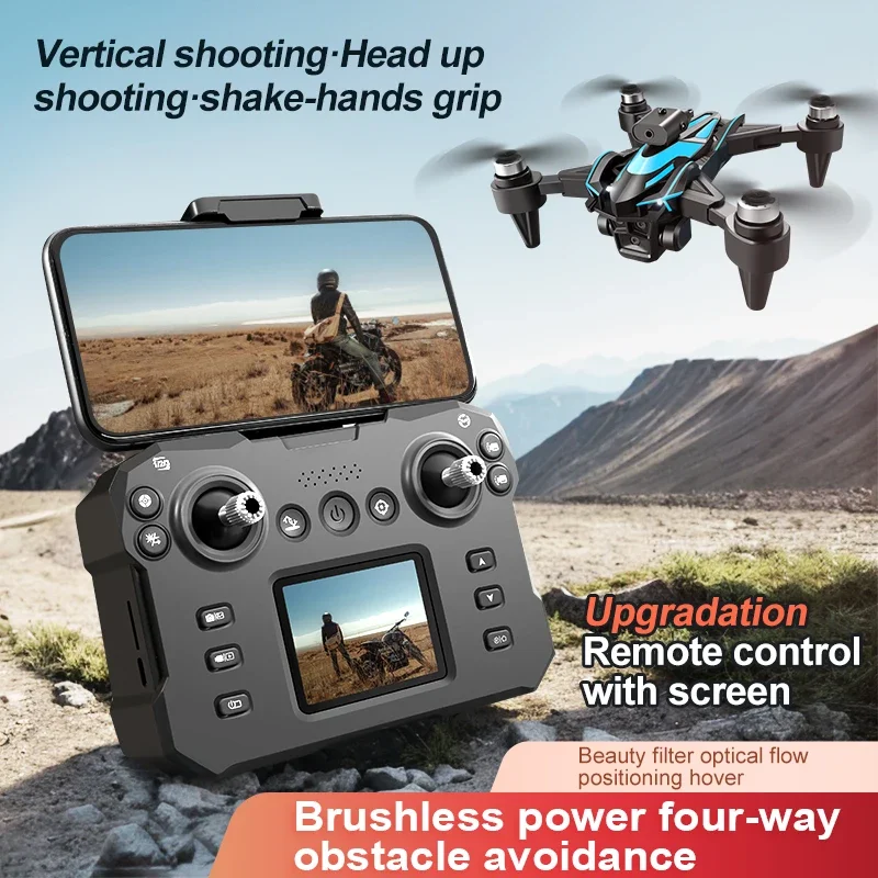 K12 Max Professional Mini Drone with Screen 8K Three Camera Obstacle Avoidance Brushless Remote Control Aerial Photography Toys drone quadcopter