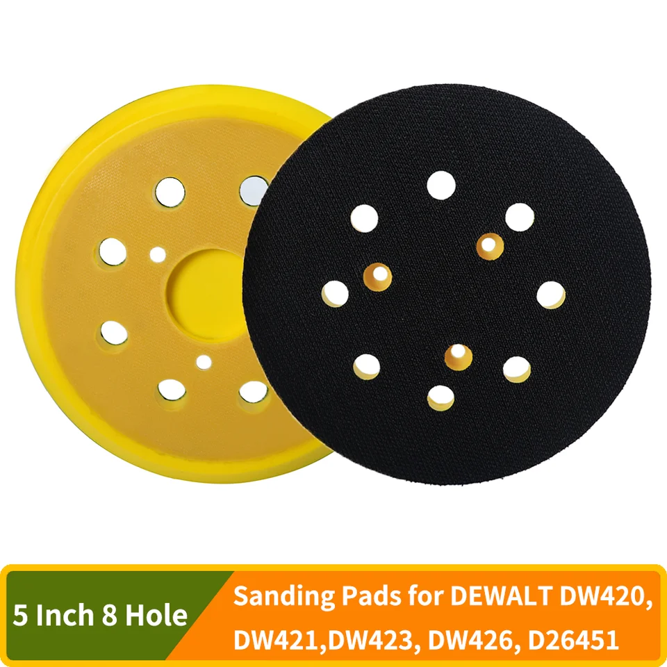 Cuscinetto abrasivo di ricambio per levigatrici orbitali Dewalt DWE6423/6423K, DWE6421/6421K, DCW210B – Sostituzione diretta per pad numero parte DWE64233, N329079, RSP54