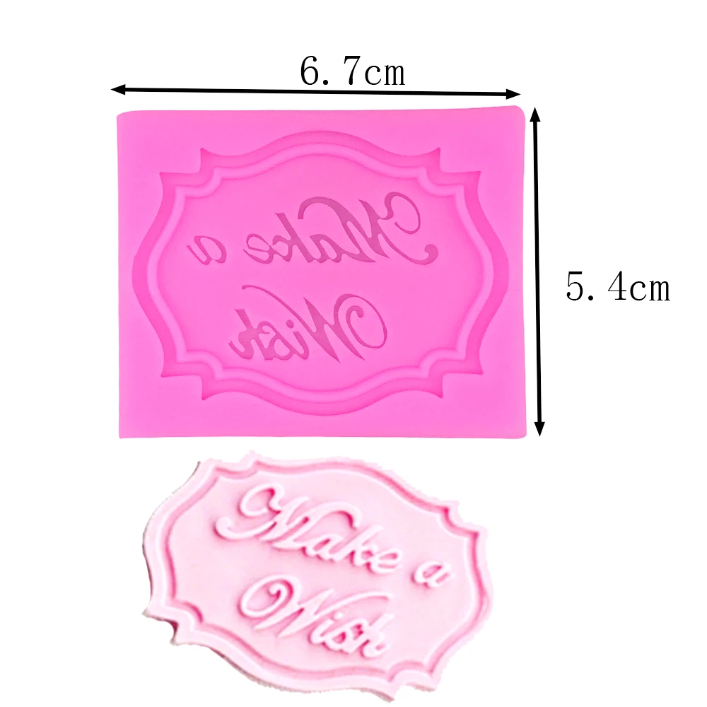Alles Gute zum Geburtstag Zeichen Plakette Form Fondant Silikon formen für die Küche Schokoladen gebäck Süßigkeiten machen Cupcake Dekoration Harzform – Detail 5