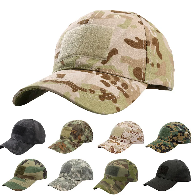 Men Camouflage Baseball Cap Army Military Outdoor Sports Cap Camo Tactical Hats Hunting Fishing Hat for Youth Boys Girls Women 1