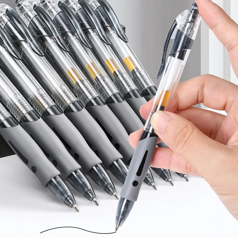 13pcs Retractable Ballpoint Pens Set Black/Blue Gel Pens For Writing School Office Accessories Students Stationery Supplies 1