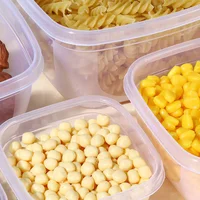 5Pcs/Set Sealed Square Round Crisper Refrigerator Rainbow Food Storage Boxes Preservation Box Container Kitchen Supplies 2