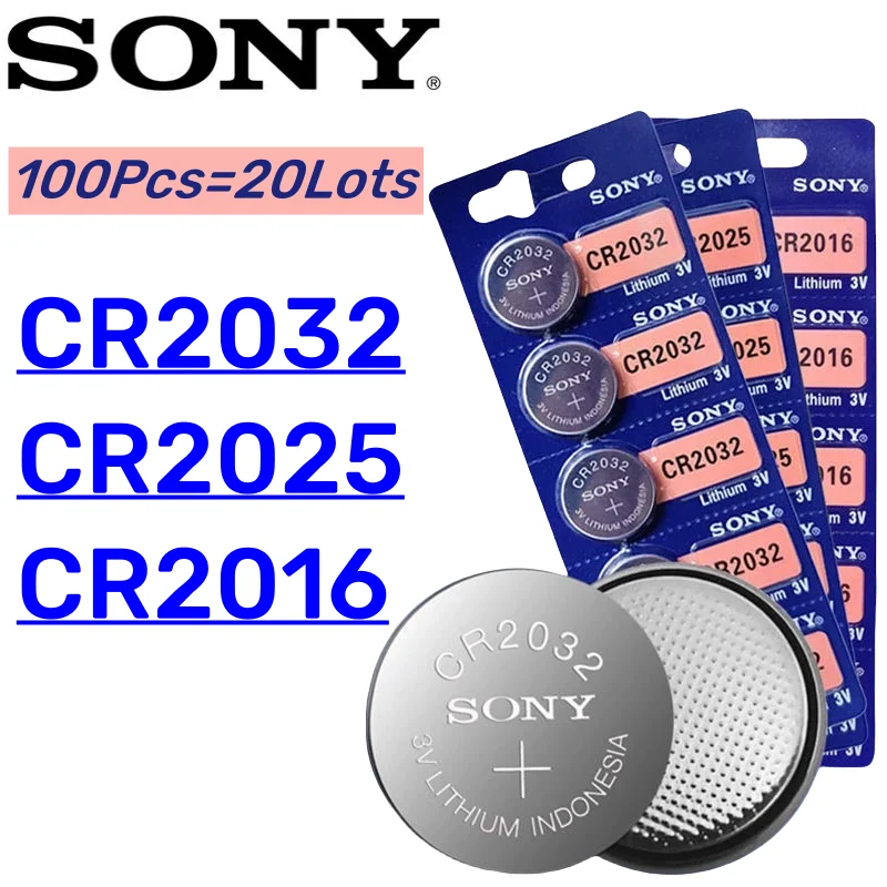 Remote Control Battery Lithium Ion Battery Replacement Battery 100Pcs Original SONY CR2032 3V Lithium Batteria For Watch Calculator Clock Remote