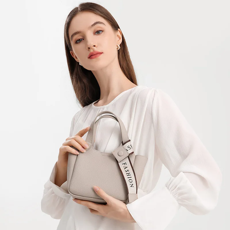Shoulder Tote Women's Crossbody Bag Y2k New Style Genuine Leather Head Layer Cowhide Versatile Underarm Large Capacity Retro