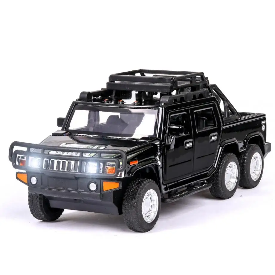 

Масштаб 1:32 Hummer 6x6 пикап грузовик литый под давлением внедорожник металлическая модель с фото и звуком Orv оттягивающийся автомобиль игрушки