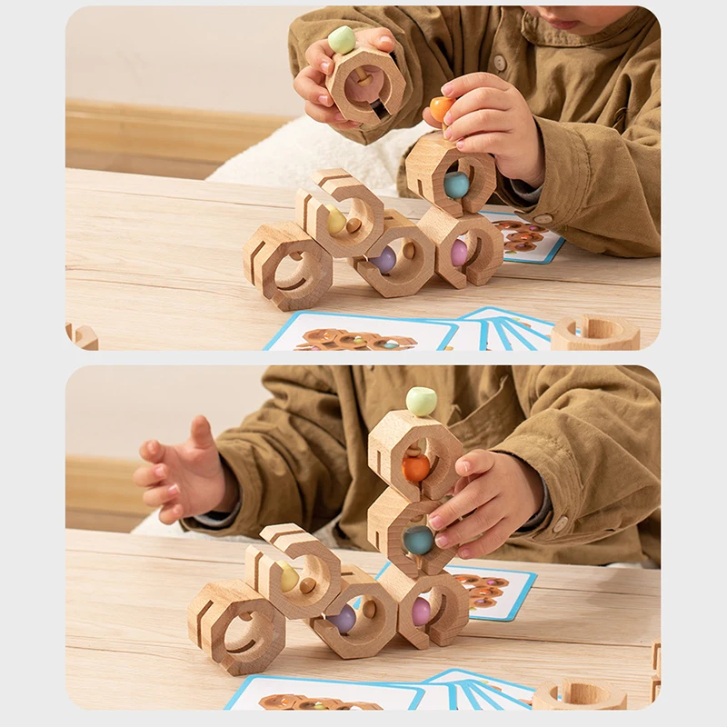 Children Montessori Sensory Building Blocks Logical Thinking