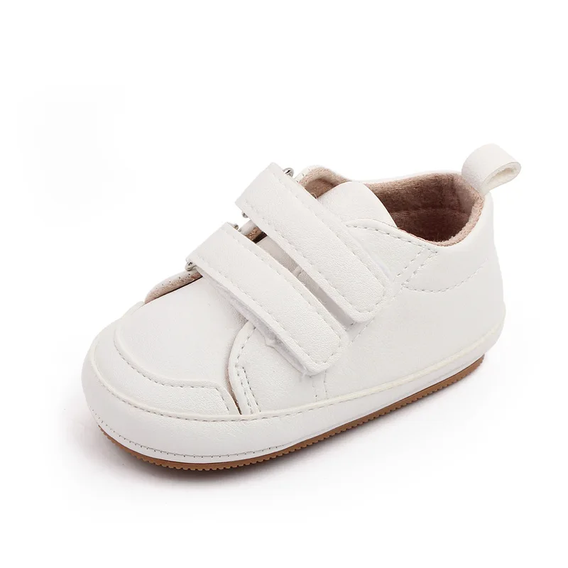 Retro Pu Leather Baby Shoes Newborn Boy Girl Shoes Multicolor Toddler Rubber Sole Anti-slip First Walkers