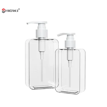 Transparent Square Soap Dispenser Countertop Lotion Bottle With Pump Bathroom Lotion Liquid Soap Dispenser Refillable Emp 1