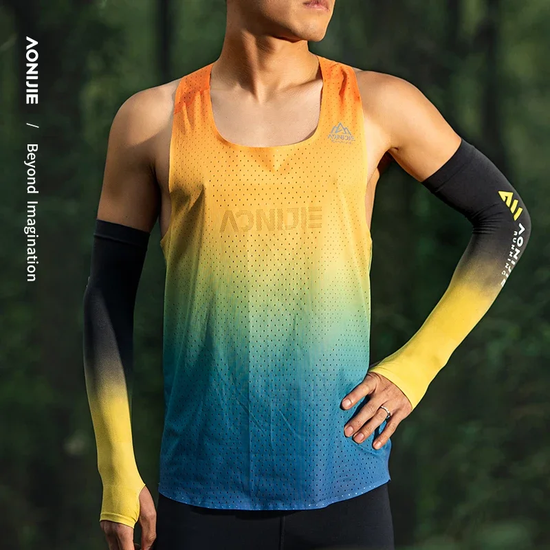 AONIJIE E4121 One Pairs Sunscreen Ice Cover, Sun Cover Covering Thumb Hole, Used for Marathon, Running, Fishing 3