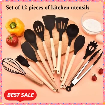 12-piece non-stick cooking spoon set 1