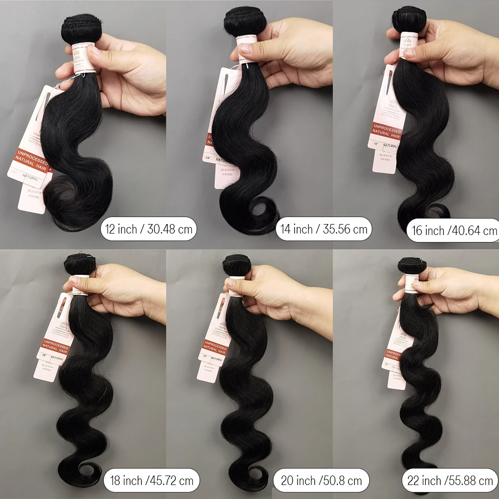 Body Wave Bundles Human Hair Extensions Human Hair Weave Bundle 10-30 Inch 50g/Pcs Natural Black human hair extensions human hair bundles human hair bulk
