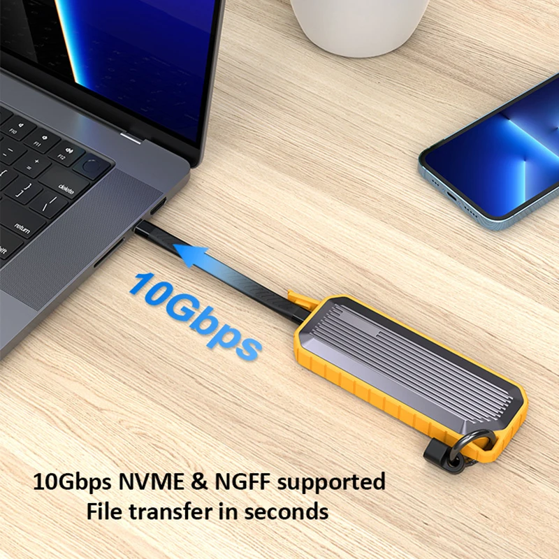 Tipo-c m2 Ssd Case Nvme Ngff Ssd M.2 Ssd Enclosure Ip65 à Prova de Água à Prova de Choque em Estoque Novo - Imagem 5