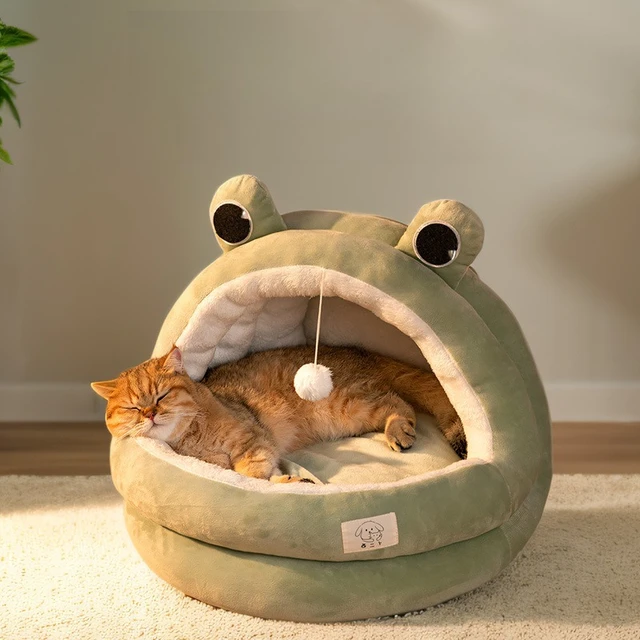 New Cute Mongolian Yurt Pet Nest Home Pet Supplies Semi Closed Panda Nest Fun Cat Playful Autumn and Winter Warm Dog Nest